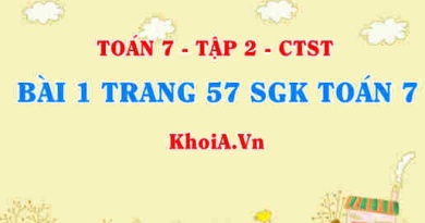 Bài 1 trang 57 SGK Toán 7 tập 2 Chân trời sáng tạo